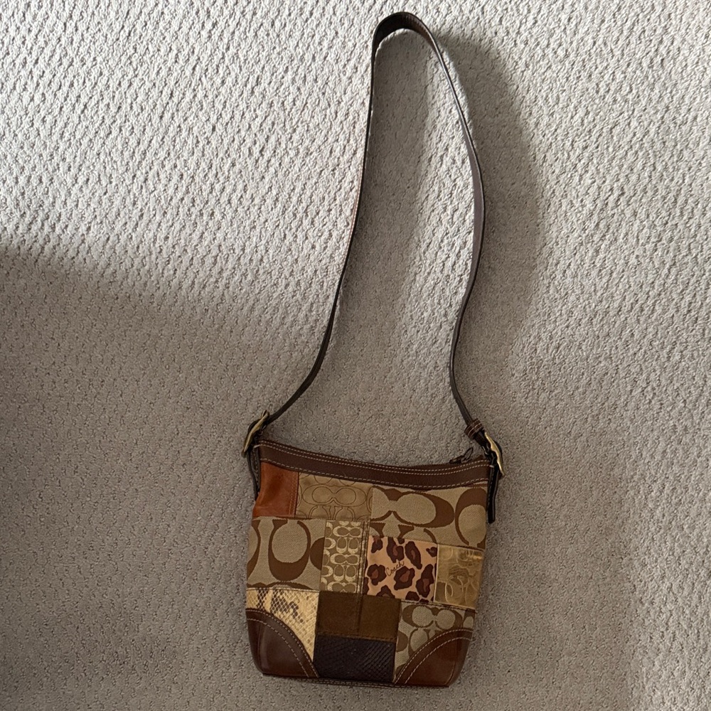 Coach Patchwork Brown Shoulder Bag - image 6